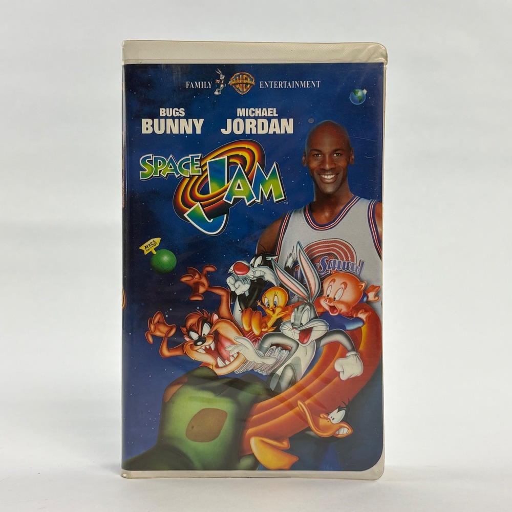 Space Jam VHS 1997 Michael Jordan Looney Tunes Warner Bros Clamshell 16400